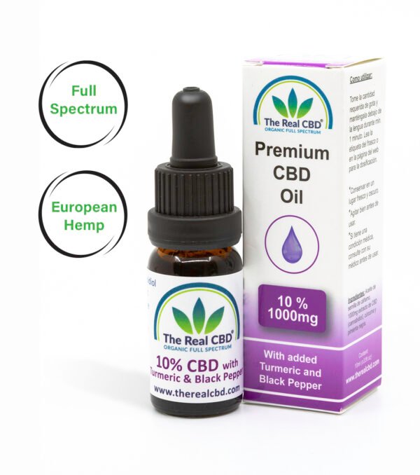 Óleo de CBD 10% - Cúrcuma e Pimenta Preta